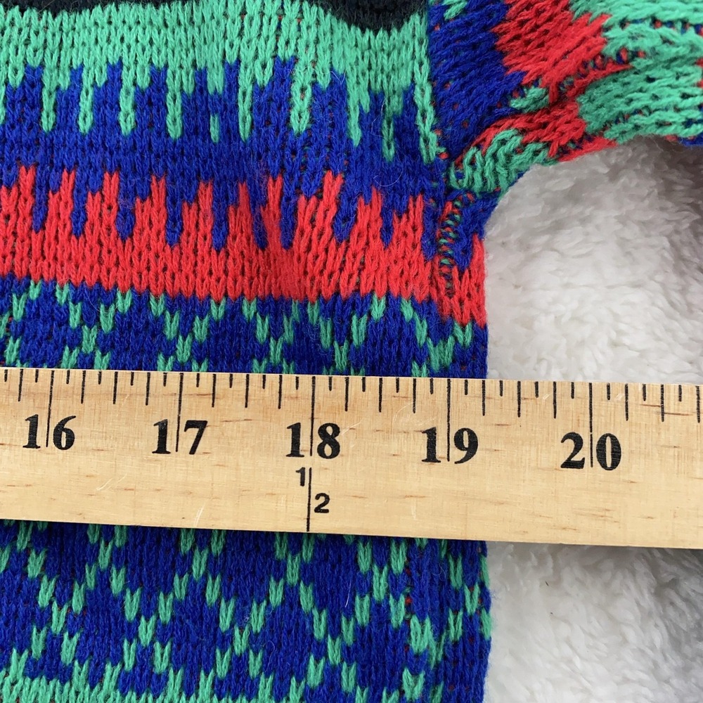 Vintage Heidi Sweater XS Knit Pullover‎ Floral Acrylic 80s Flower - Picture 4 of 8